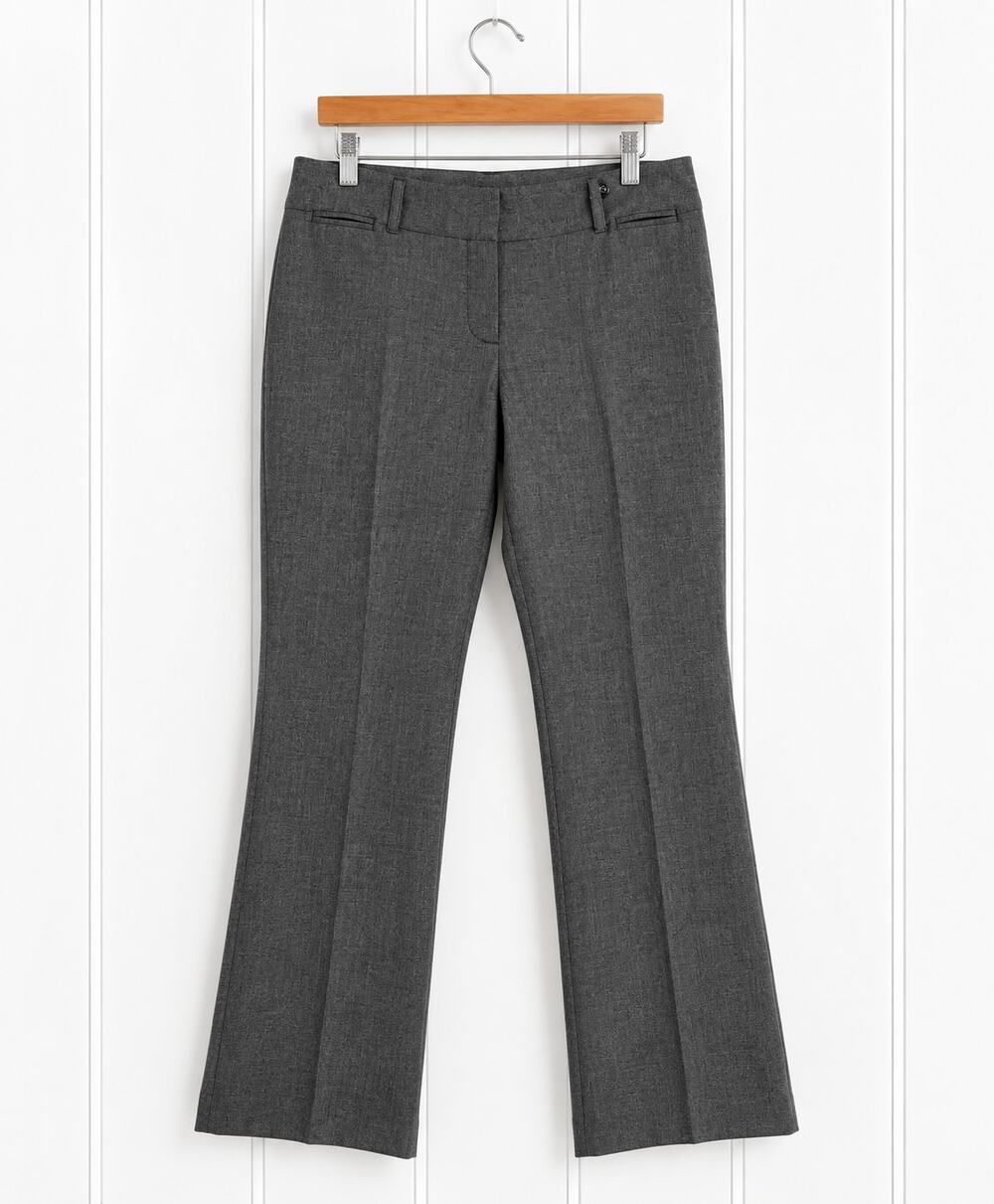 Anne Klein Pants Womens 8 Charcoal Gray Bootcut Stretch Dress Trousers